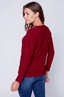 Solid tunic sweater