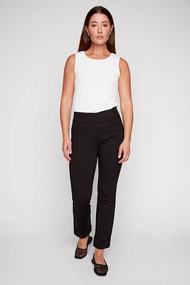 Cuffed straight leg pant