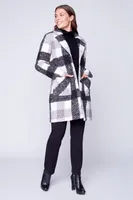 Plaid boucle coat