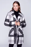 Plaid boucle coat