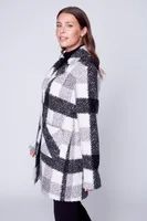 Plaid boucle coat