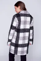 Plaid boucle coat