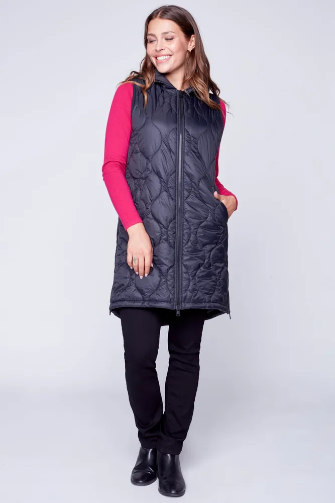 Diamond quilt puffer vest