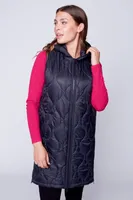 Diamond quilt puffer vest