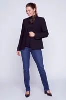 Notch collar solid jacket