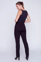 High waisted solid pant