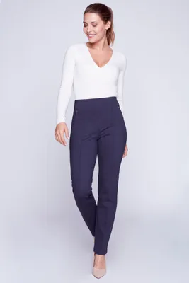 High waisted solid pant