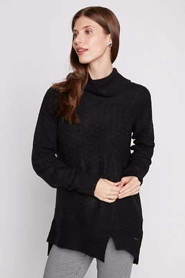 Asymmetrical hem front sweater