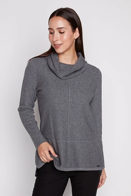 Textured knit tunic