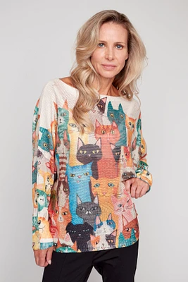 Cats print top