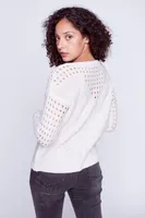 Crochet cable sweater