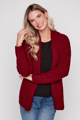 Judge collar sweater cardigan