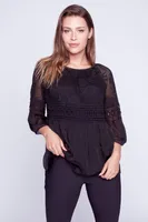 Lace silk top
