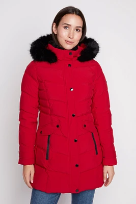 Red quilt jacket