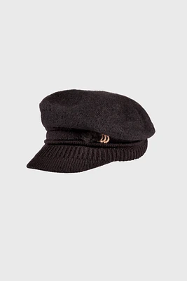 Furry feel newsboy cap