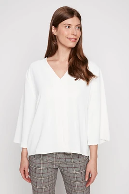 Solid crepe blouse