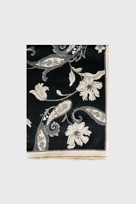 Floral and paisley design scarf