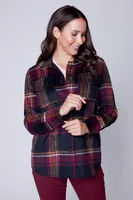 Plaid shirt jacket