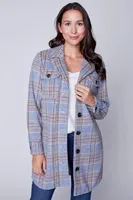 Long plaid jacket