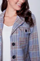 Long plaid jacket