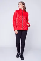 Diamond quilt puffer jacket