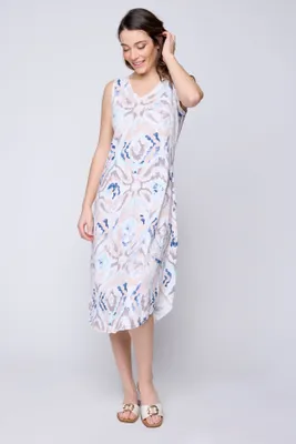 Printed cotton maxi dress