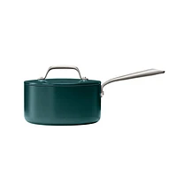 Crate & Barrel EvenCook Ceramic ™ Deep Teal Ceramic Nonstick 8-Piece Cookware Set with Bonus