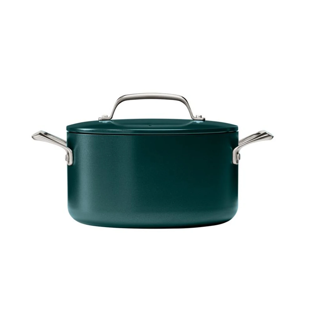 Crate & Barrel EvenCook Ceramic ™ Deep Teal Ceramic Nonstick 8-Piece Cookware Set with Bonus