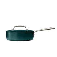 Crate & Barrel EvenCook Ceramic ™ Deep Teal Ceramic Nonstick 8-Piece Cookware Set with Bonus