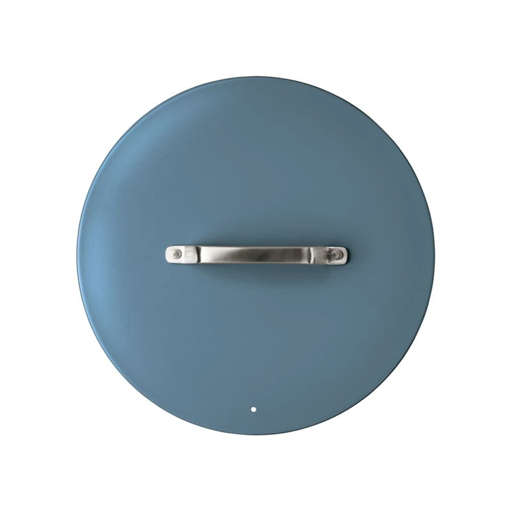 Crate & Barrel EvenCook Ceramic ™ Denim Nonstick 12" Fry Pan with Lid