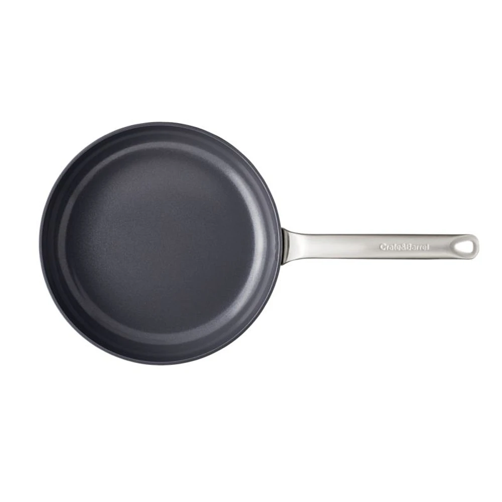 Crate & Barrel EvenCook Ceramic ™ Denim Nonstick 12" Fry Pan with Lid
