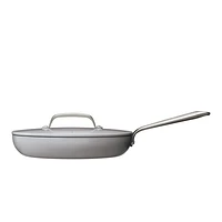 Crate & Barrel EvenCook Ceramic ™ Grey Nonstick 12" Fry Pan with Lid