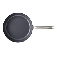 Crate & Barrel EvenCook Ceramic ™ Grey Nonstick 12" Fry Pan with Lid