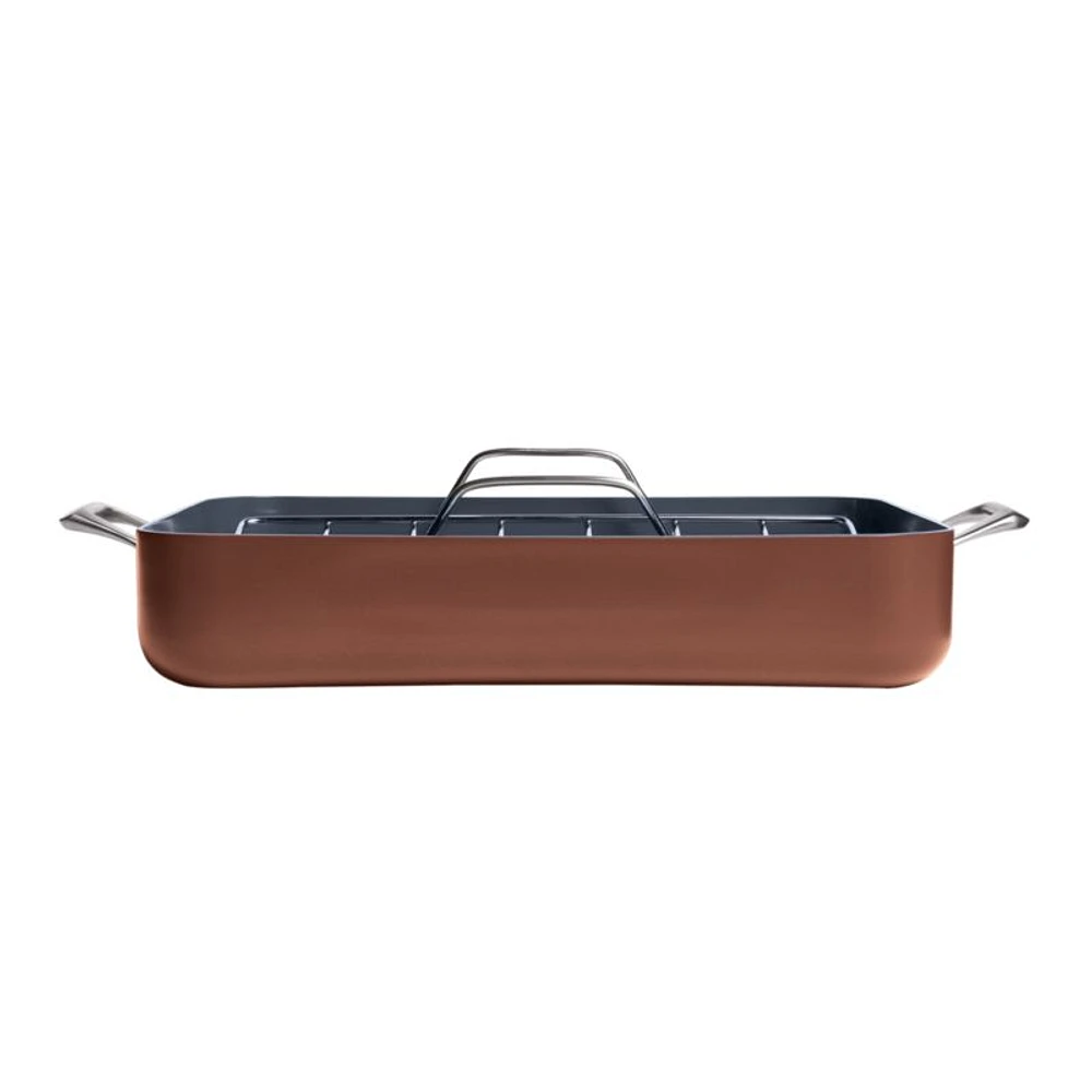 Crate & Barrel EvenCook Core ® Terracotta Ceramic Roasting Pan