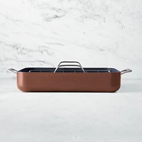 Crate & Barrel EvenCook Core ® Terracotta Ceramic Roasting Pan