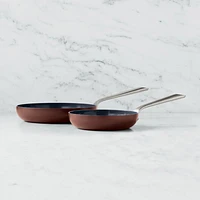 Crate & Barrel EvenCook Ceramic ™ Terracotta Ceramic Nonstick Fry Pans, Set of 2