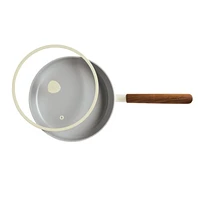 Crate & Barrel Monterey Cream 3-Qt. Non-Stick Ceramic Saute Pan with Lid