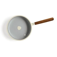 Crate & Barrel Monterey Cream 3-Qt. Non-Stick Ceramic Saute Pan with Lid