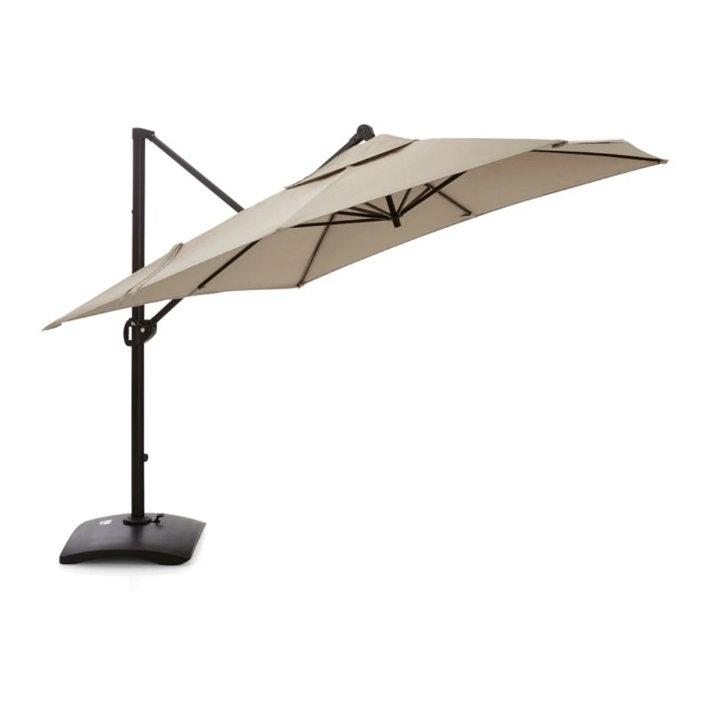 10' Square Cantilever Outdoor Patio Umbrella with Base