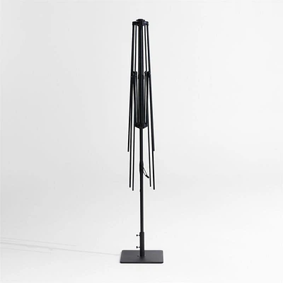 10' Rectangle Black Metal Outdoor Patio Umbrella Frame