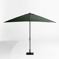 10' Rectangle Sunbrella® Cast Ivy Green Outdoor Patio Umbrella with Black Metal Frame