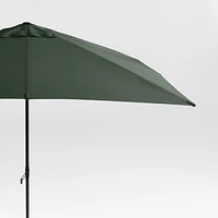 10' Rectangle Sunbrella® Cast Ivy Green Outdoor Patio Umbrella with Black Metal Frame