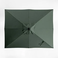 10' Rectangle Sunbrella® Cast Ivy Green Outdoor Patio Umbrella with Black Metal Frame