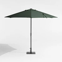 10' Round Sunbrella® Cast Ivy Green Outdoor Patio Umbrella with Black Metal Frame