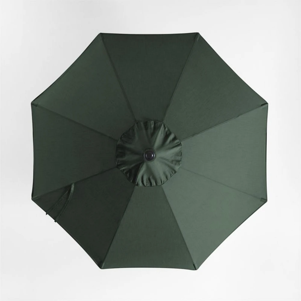 10' Round Sunbrella® Cast Ivy Green Outdoor Patio Umbrella with Black Metal Frame