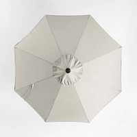 10' Round Sunbrella® Cast Silver Outdoor Patio Umbrella with Black Metal Frame