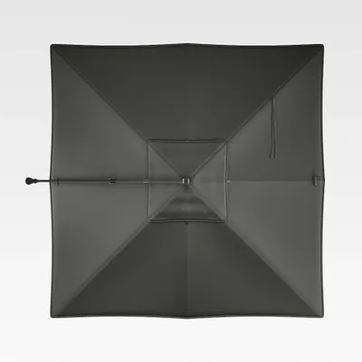 10' Sunbrella ® Charcoal Square Cantilever Outdoor Patio Umbrella Canopy