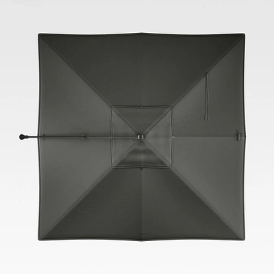 10' Sunbrella ® Charcoal Square Cantilever Outdoor Patio Umbrella Canopy