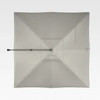 10' Silver Sunbrella ® Square Cantilever Outdoor Patio Umbrella Canopy