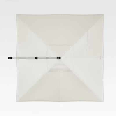10' White Sand Sunbrella ® Square Cantilever Outdoor Patio Umbrella Canopy